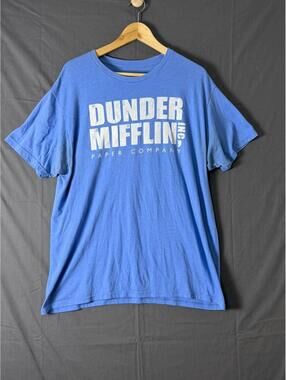 Ripple Junction The Office Dunder Mifflin Blue Graphic T‑Shirt Size XL